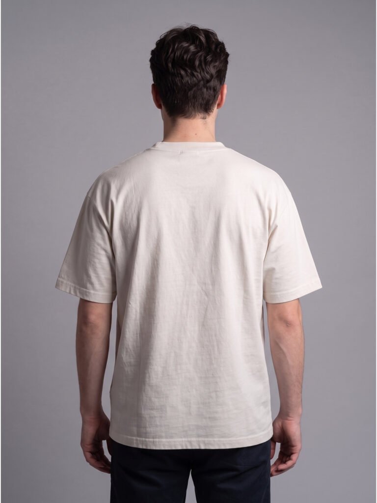 echelon heavyweight tee 204 — worn, back view