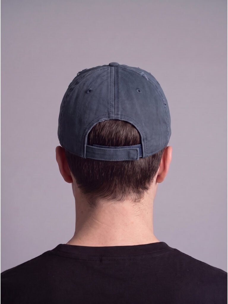 echelon issue cap 502 — worn, from behind