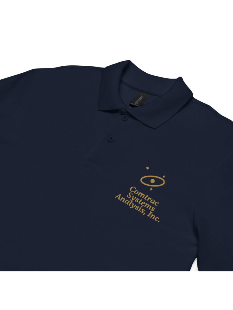 echelon issue polo 502 — chest detail