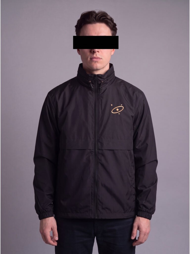 echelon issue windbreaker 000 — worn, front view, chest lockup